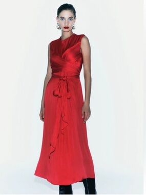 Zara Red Cocktail Dress